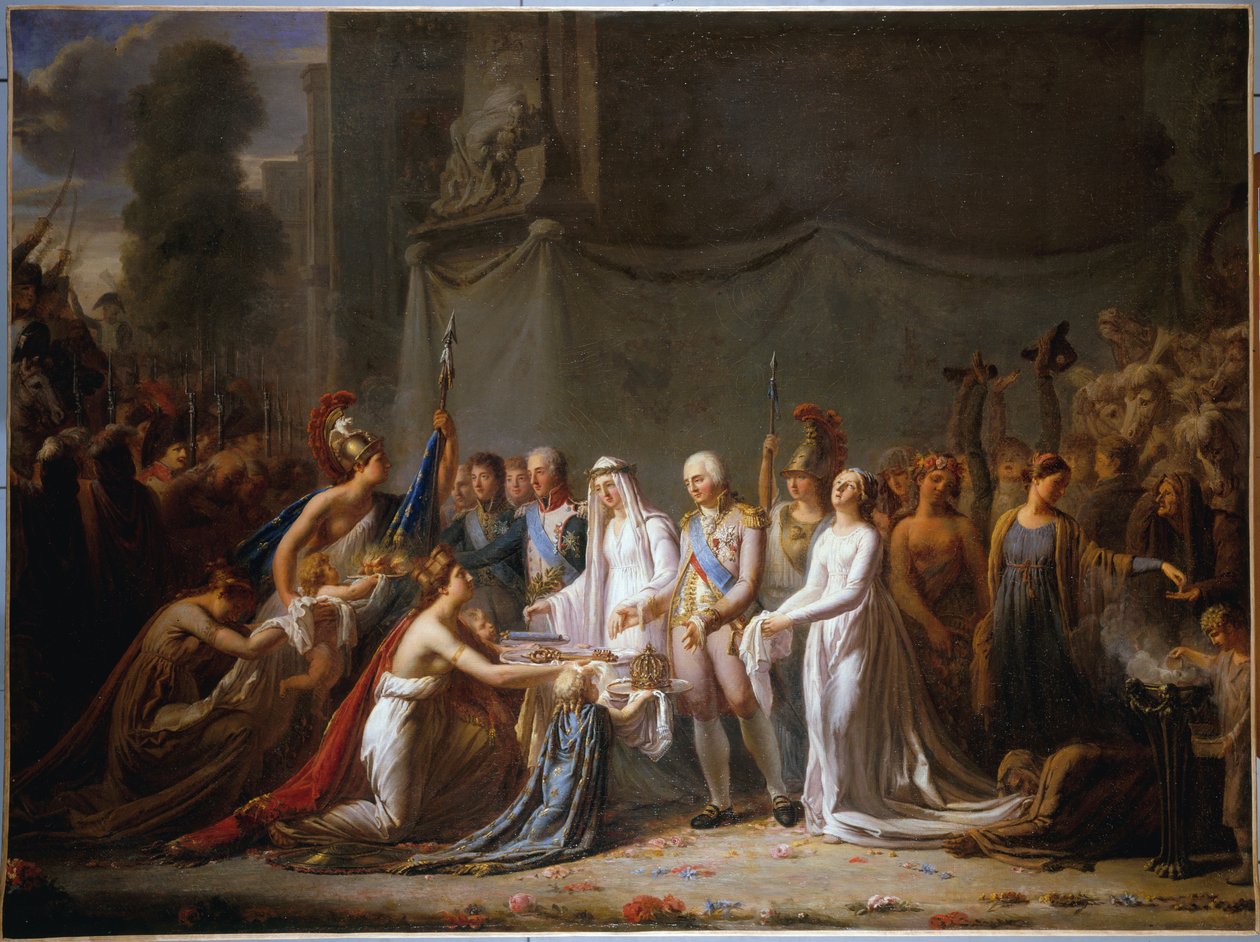 Francês: Alegoria da entrada de Luís XVIII em Paris a 3 de maio de 1814 de anonymous 