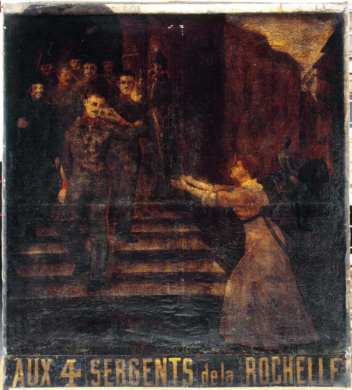 Francês: Aux quatre sergents de La Rochelle (II). Sinal do estalajadeiro. 3, boulevard Beaumarchais, 11º arrondissement, Paris de anonymous 