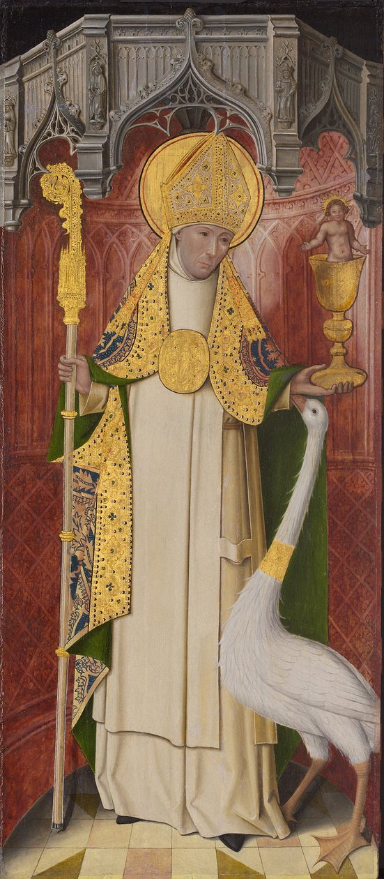 Francês: Retable de la Chartreuse Saint-Honoré de Thuison-lès-Abbeville : Saint Hugues Retábulo de Thuison-les-Abbeville: Saint Hugh of Lincoln de anonymous 