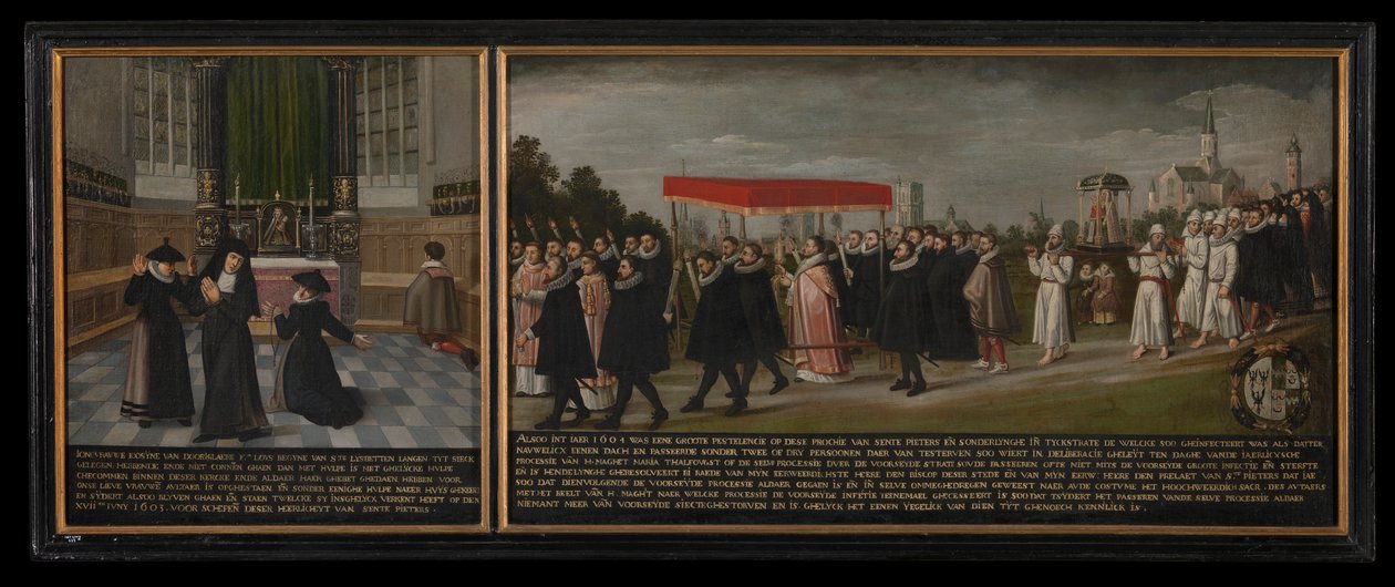 Cura e procissão contra a peste em 1604 de anonymous 