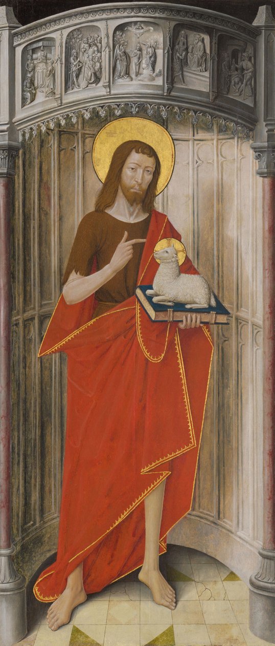 Painéis do altar-mor da Cartuxa de Saint-Honoré, Thuison-les-Abbeville: São João Batista de anonymous 