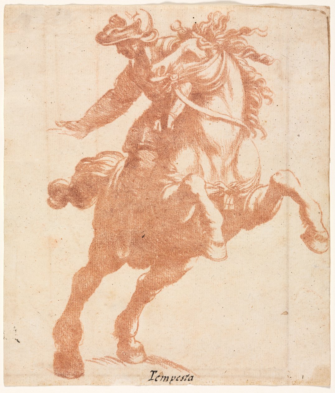 Criação de cavalo e cavaleiro de attributed to Antonio Tempesta