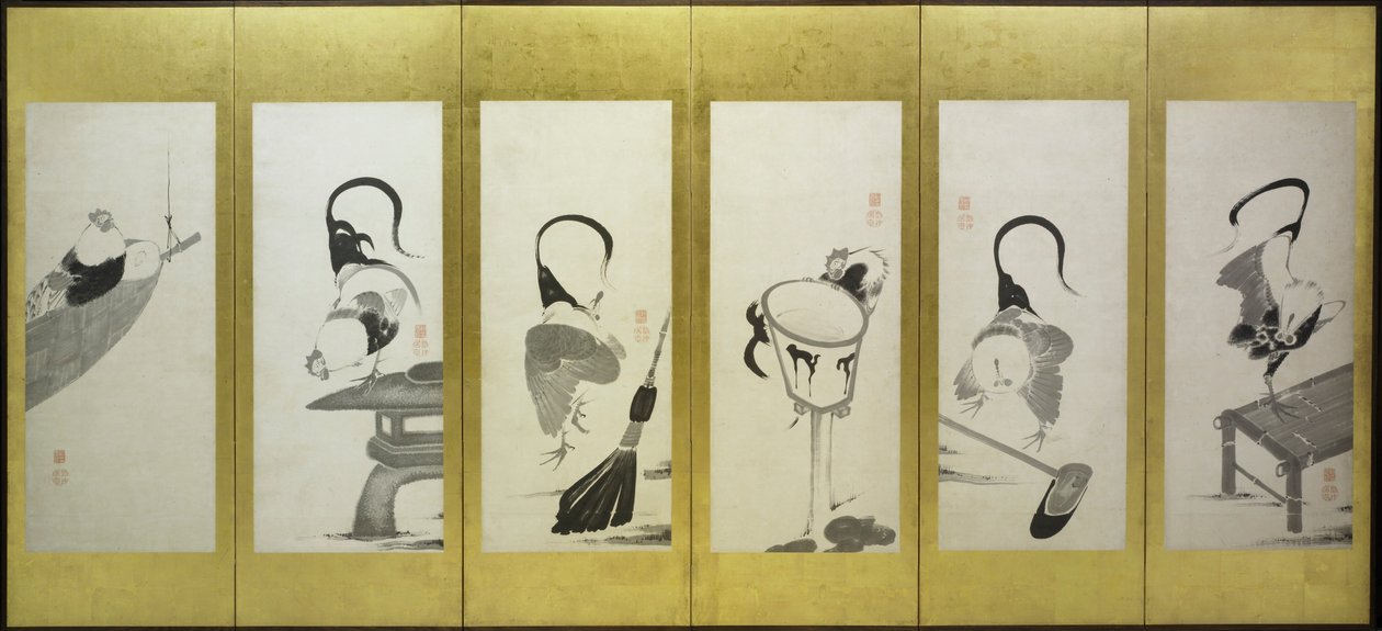 Galos e galinhas de attributed to Itō Jakuchū