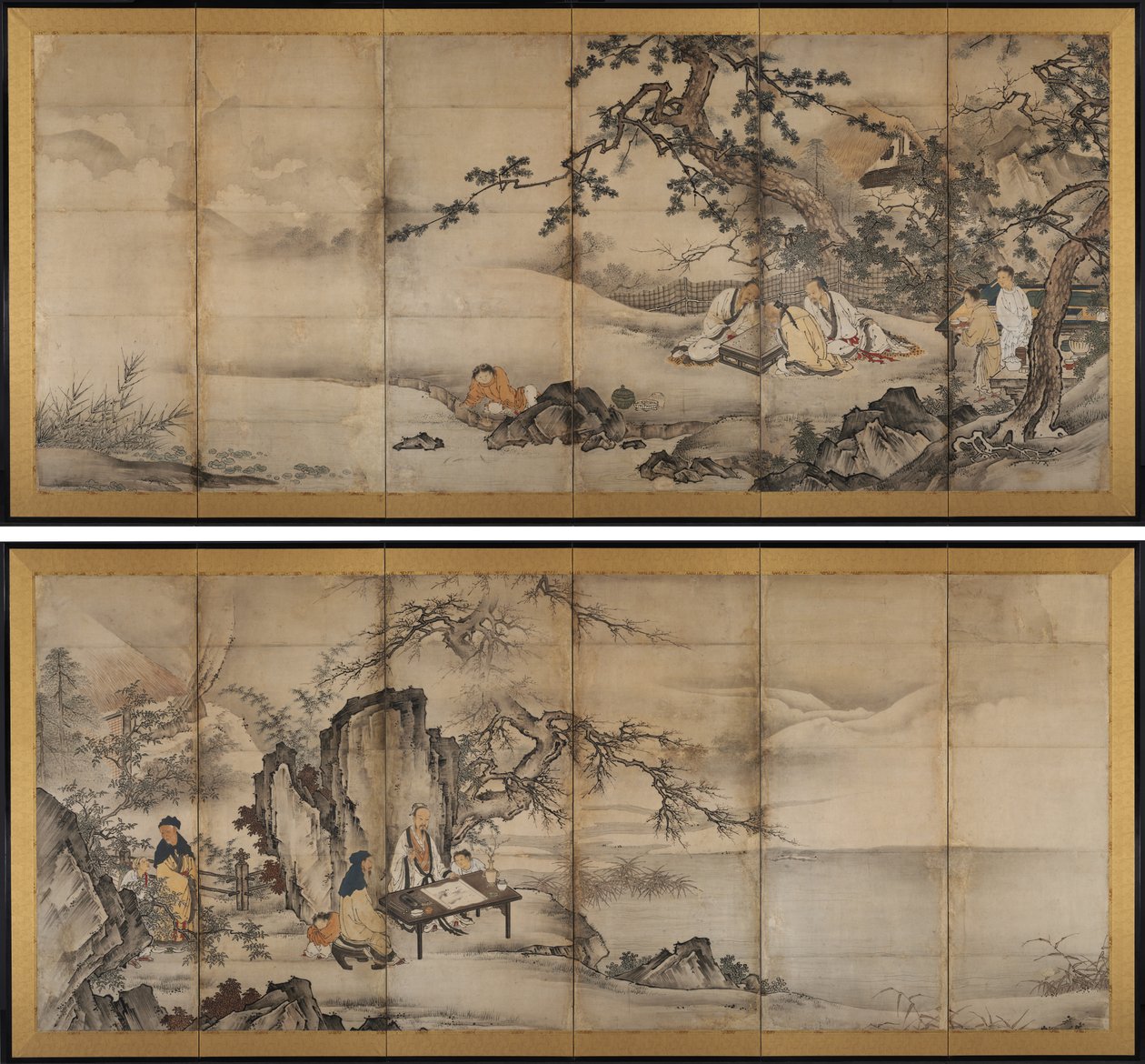 As quatro realizações de attributed to Kano Shōei