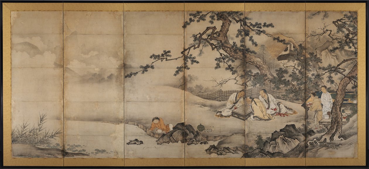 As quatro realizações de attributed to Kano Shōei