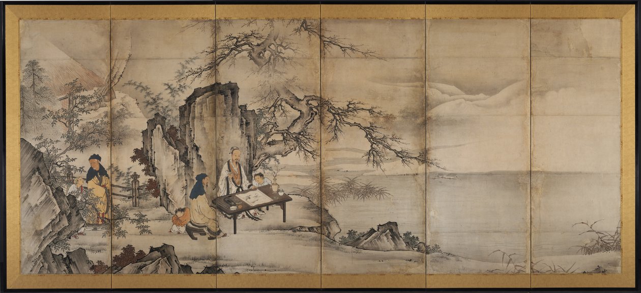 As quatro realizações de attributed to Kano Shōei