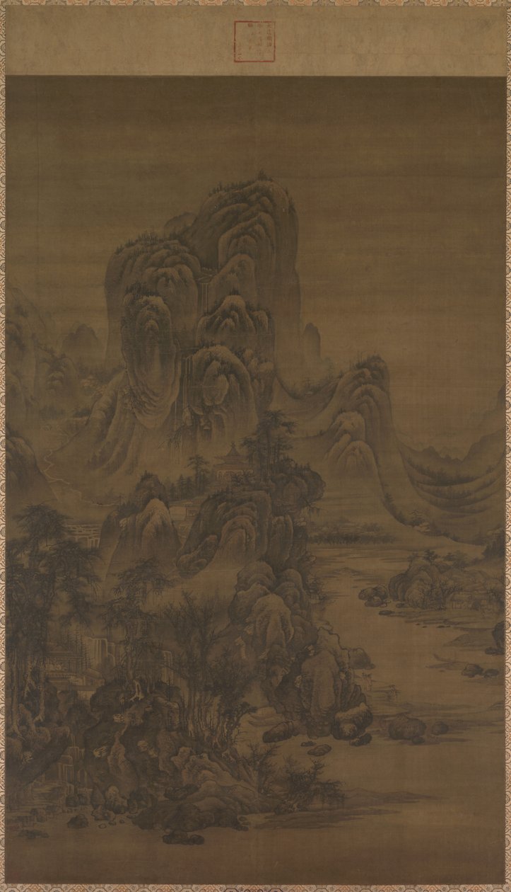 Paisagem no estilo de Juran de attributed to Liu Du