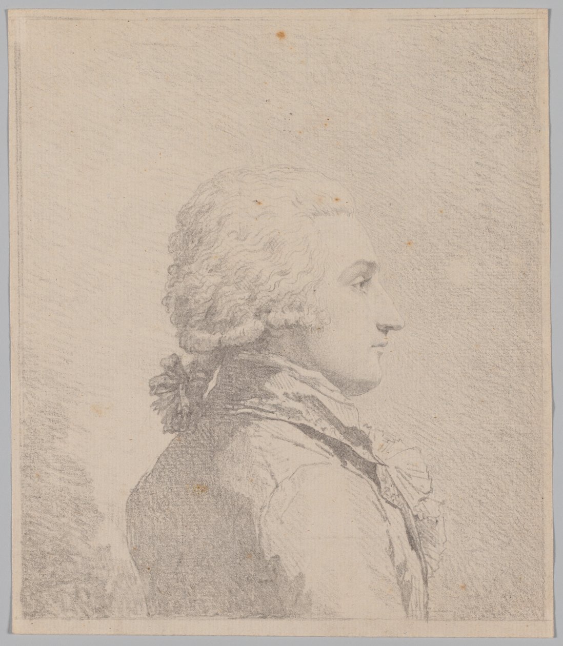 Retrato de perfil de um homem de attributed to Louis Rolland Trinquesse