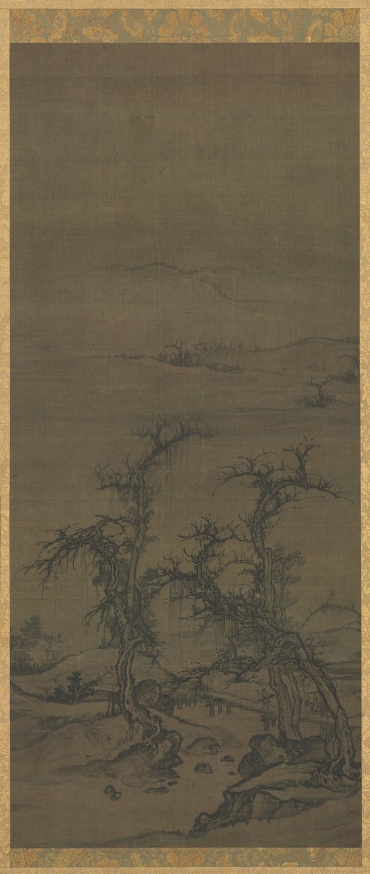 Carregando um Qin em uma visita de attributed to Luo Zhichuan