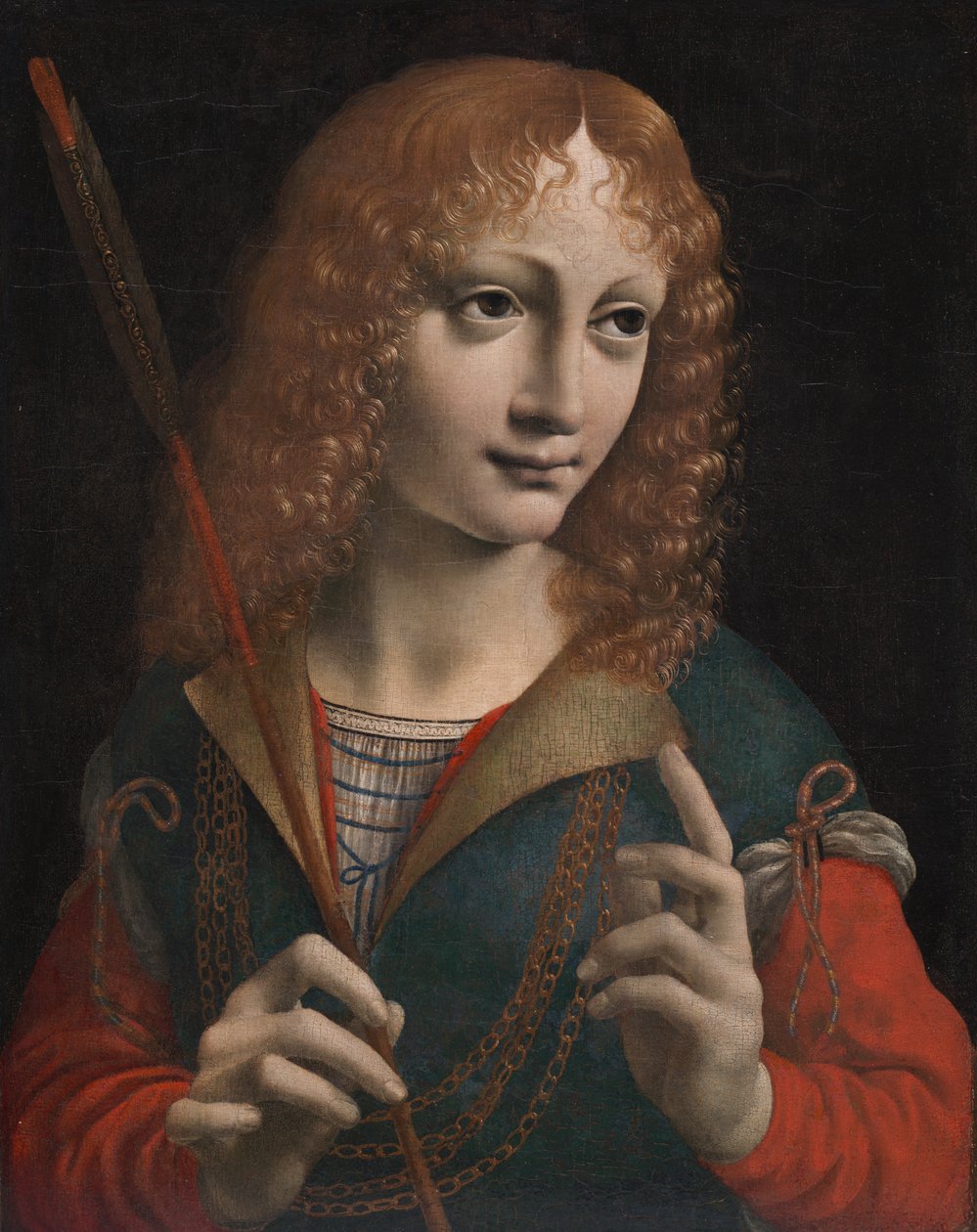 Retrato de um jovem como São Sebastião de attributed to Marco d