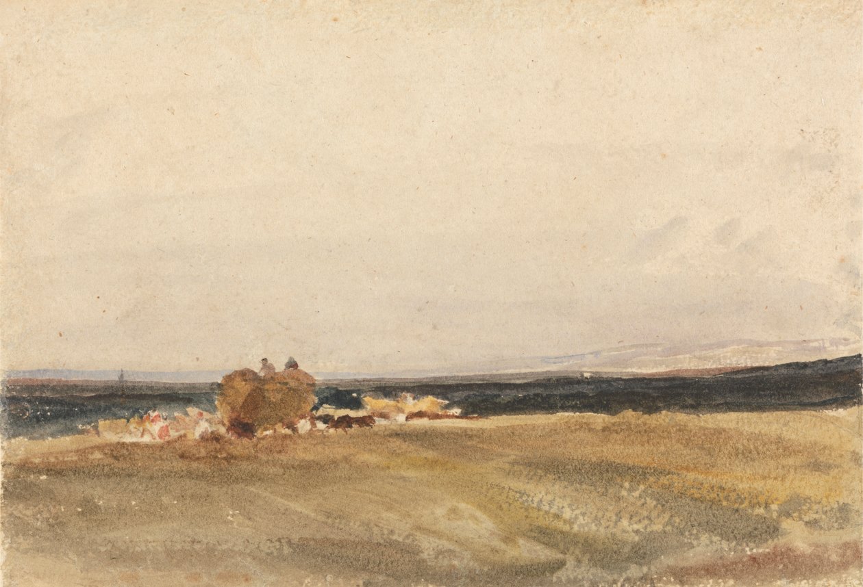 Um Haywagon numa Paisagem Aberta de attributed to Peter DeWint