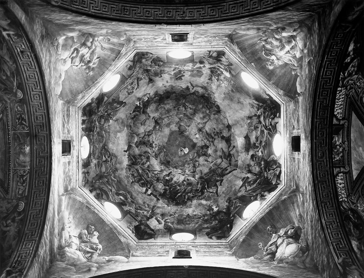 Assunção da Virgem, do teto da cúpula, 1526-30 de Antonio da Correggio