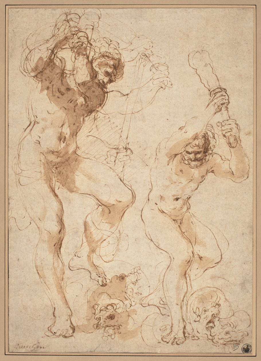 Hércules Matando a Hidra de called Guercino Giovanni Francesco Barbieri