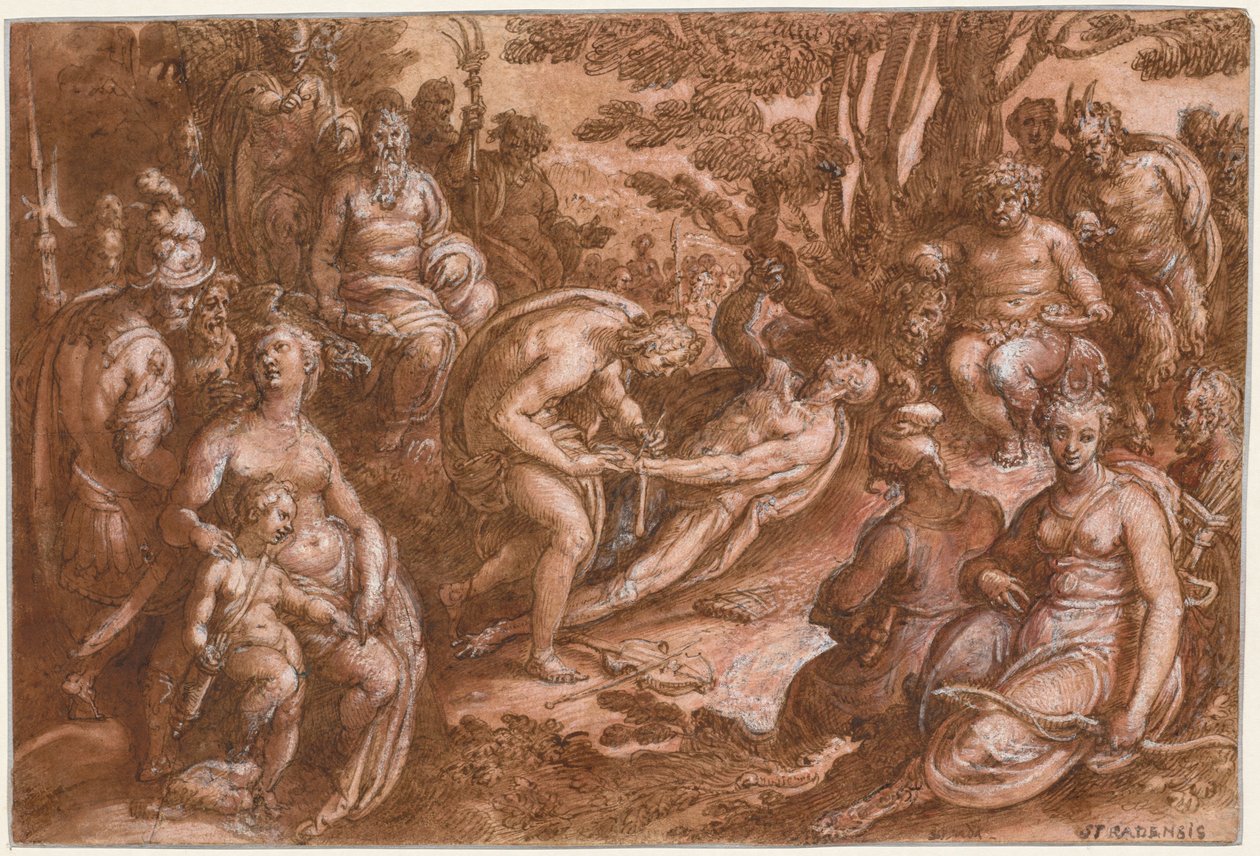 The Flaying of Marsyas, c. 1570-1605. de called Johannes Stradanus Jan van der
