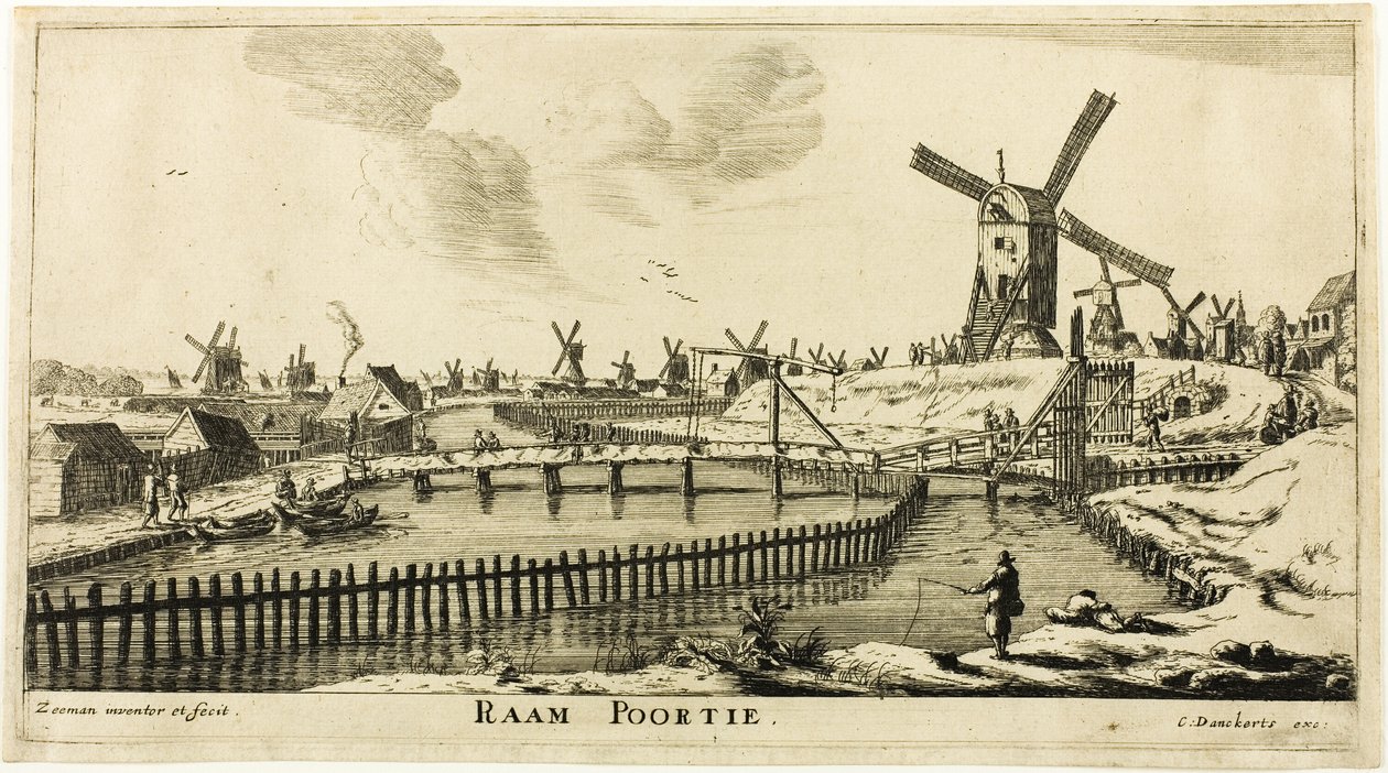 Porta de Raam, de As oito portas da cidade de Amesterdão de called Zeeman Reinier Nooms
