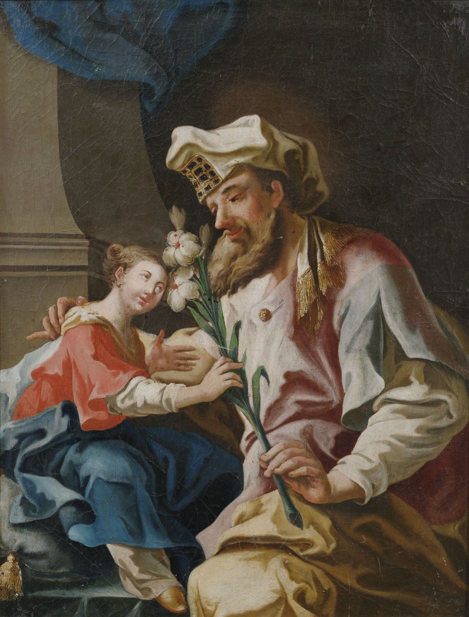 Maria e o sumo sacerdote Zacarias de circle of Franz Joseph Spiegler