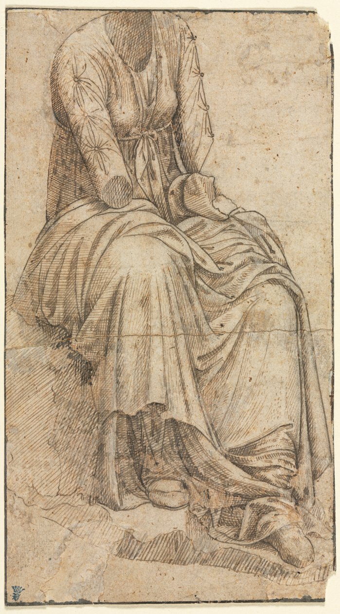 Copy of a Roman Statue of a Seated Woman de circle of Domenico Ghirlandaio