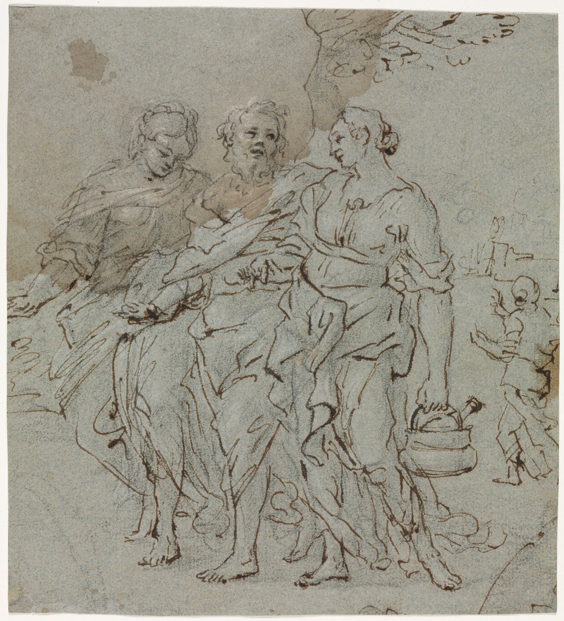 Ló e Suas Filhas (reto) de circle of Pietro da Cortona