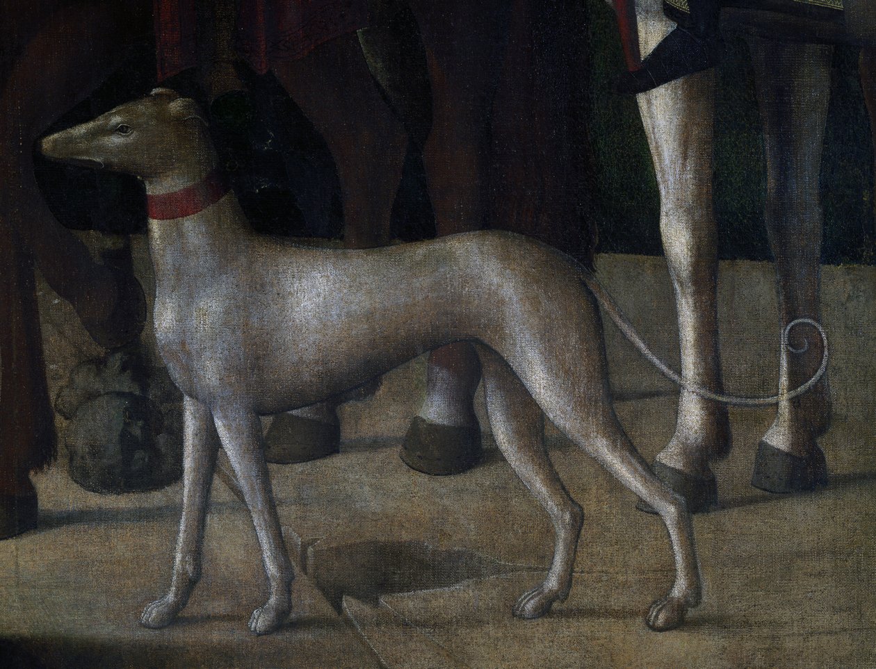 Cão, detalhe da Crucificação de Kosma Sergejewitsch Petrow Wodkin
