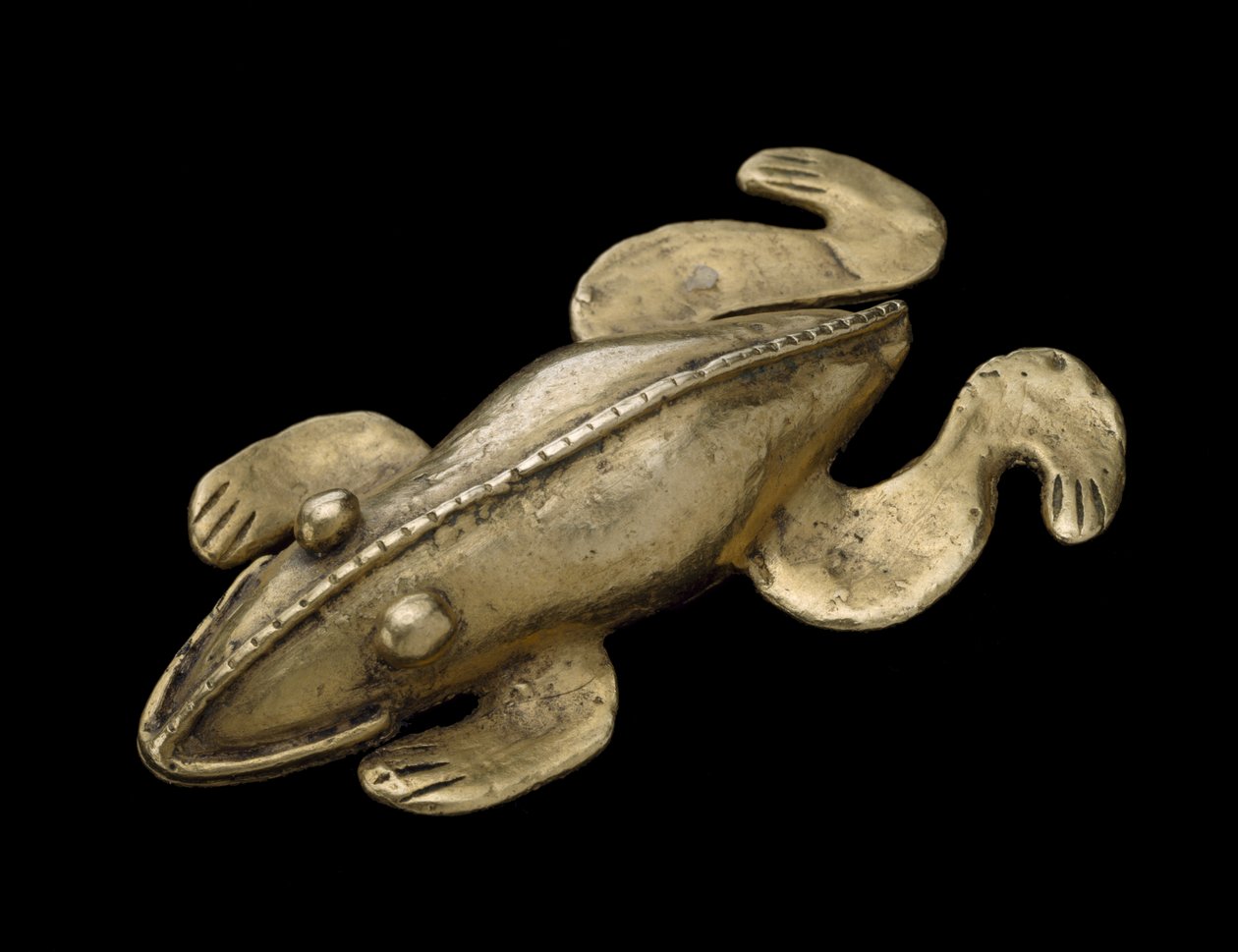 Figura de um sapo venenoso, 200-1600 DC (ouro) de civilization Quimbaya