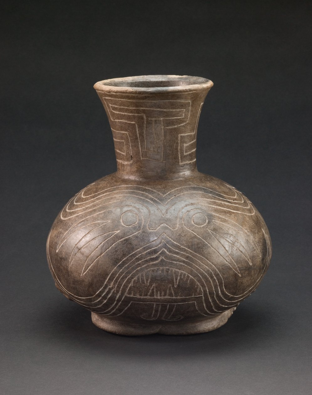 Vaso com motivos incisos, c.1400-1600 (cerâmica) de culture Mississippian
