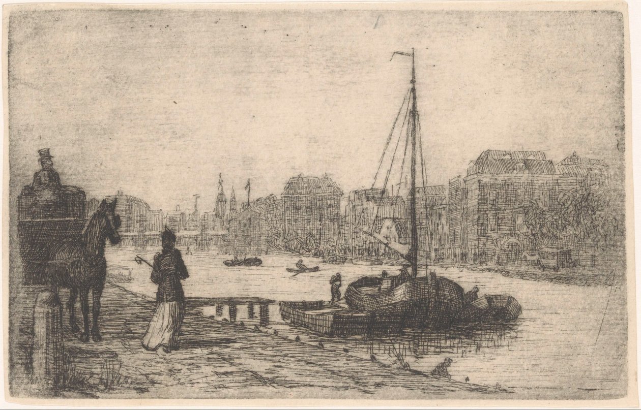 Rio em uma cidade de de Groot (prentmaker)