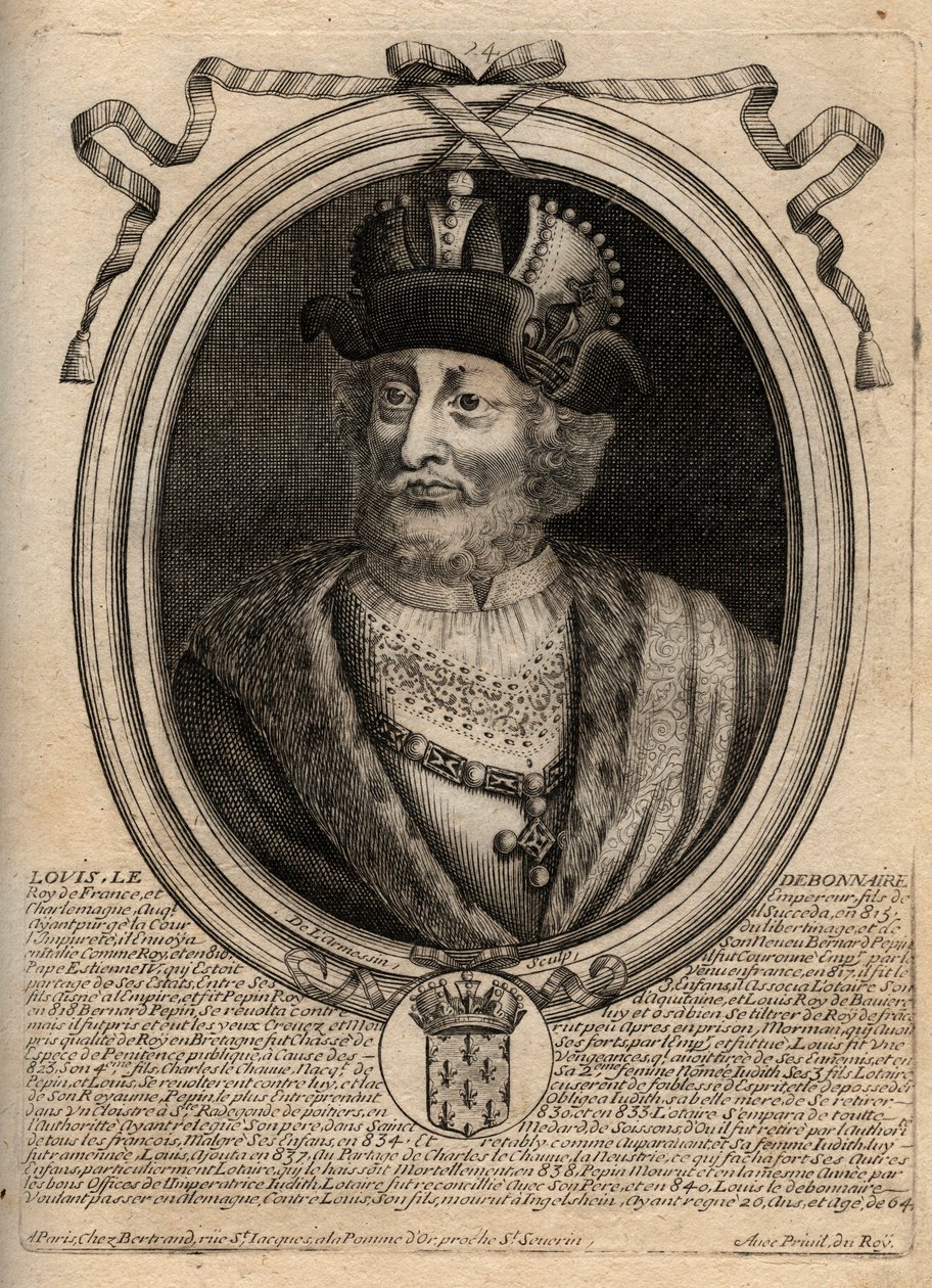 Retrato de Luís I o Pio (778-840), Rei de França - Luís I o 