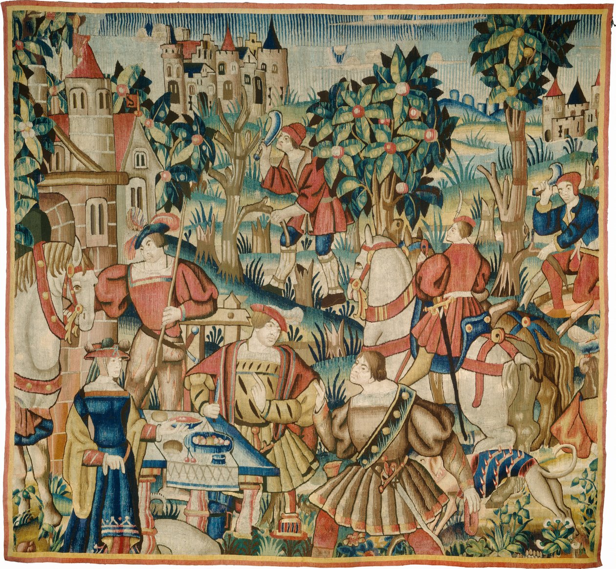 O retorno da caça de design and cartoon Flemish 16th Century, probably Tournai; woven in Tournai in an undetermined workshop