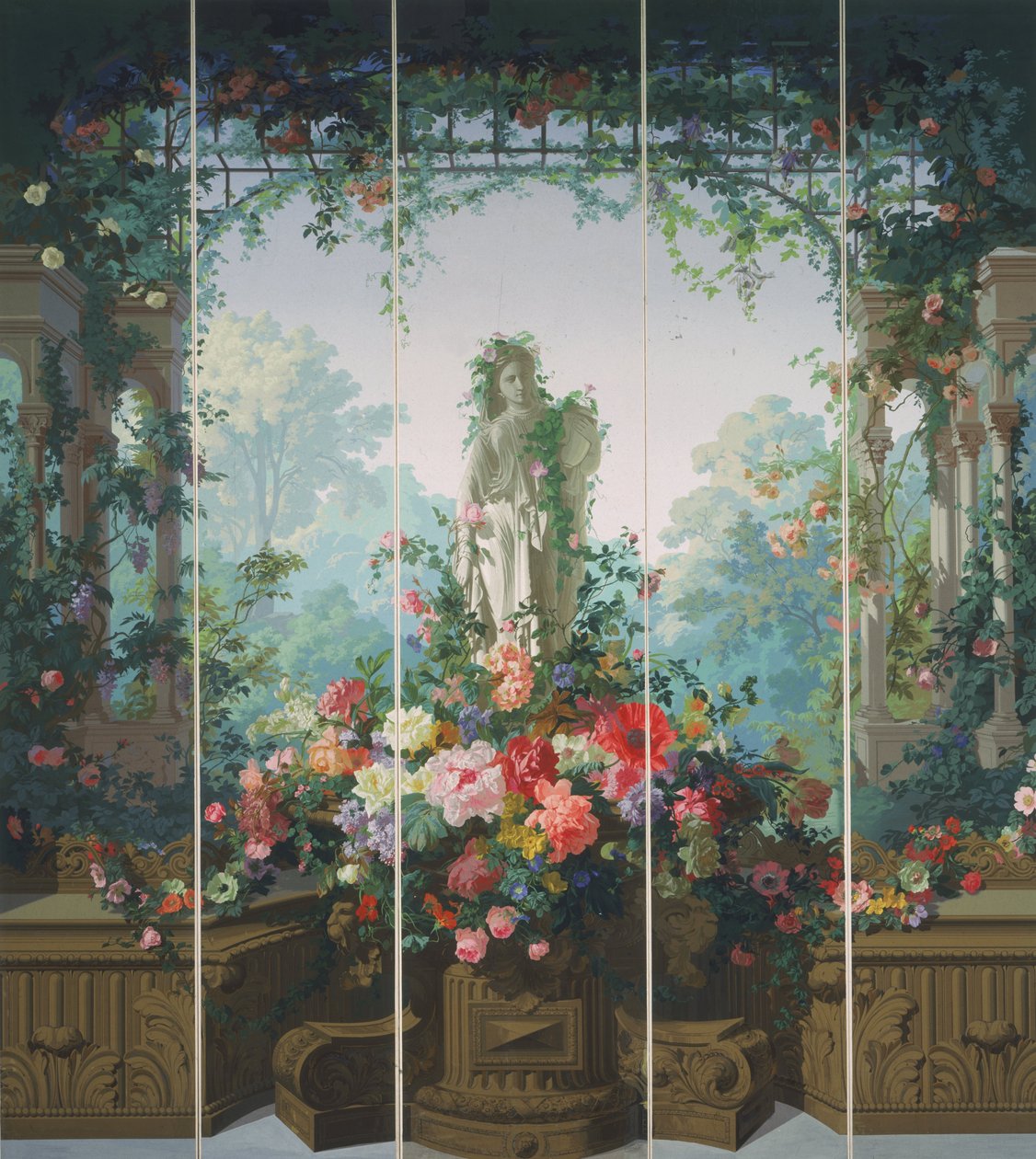 Papel de Parede de Jardim de Armida de Édouard Muller (called Rosenmuller)