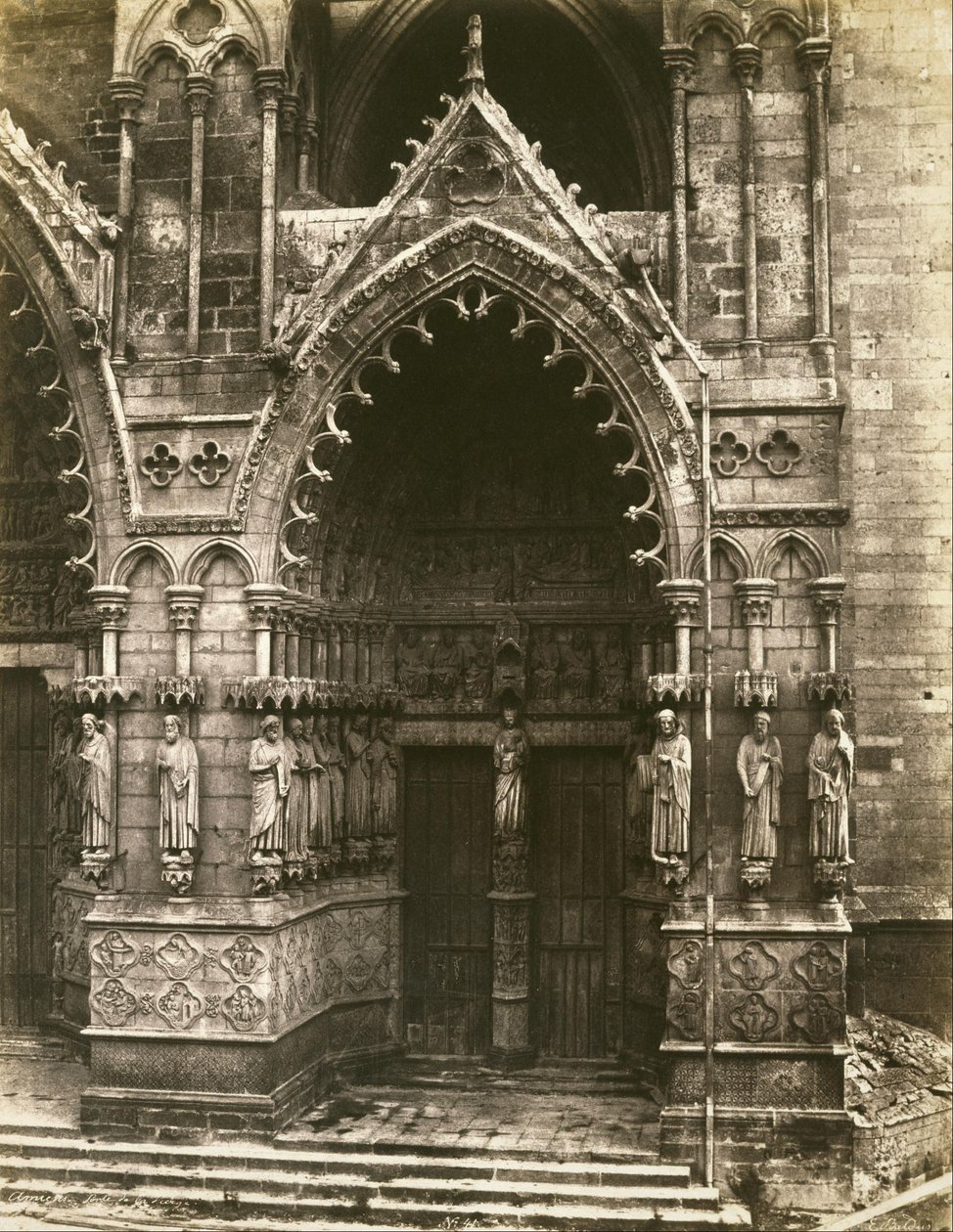 Catedral de Amiens (Porta da Virgem) de Edouard Denis Baldus