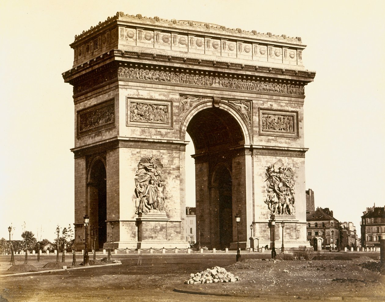 Arco do Triunfo do Meio Etoile de Edouard Denis Baldus