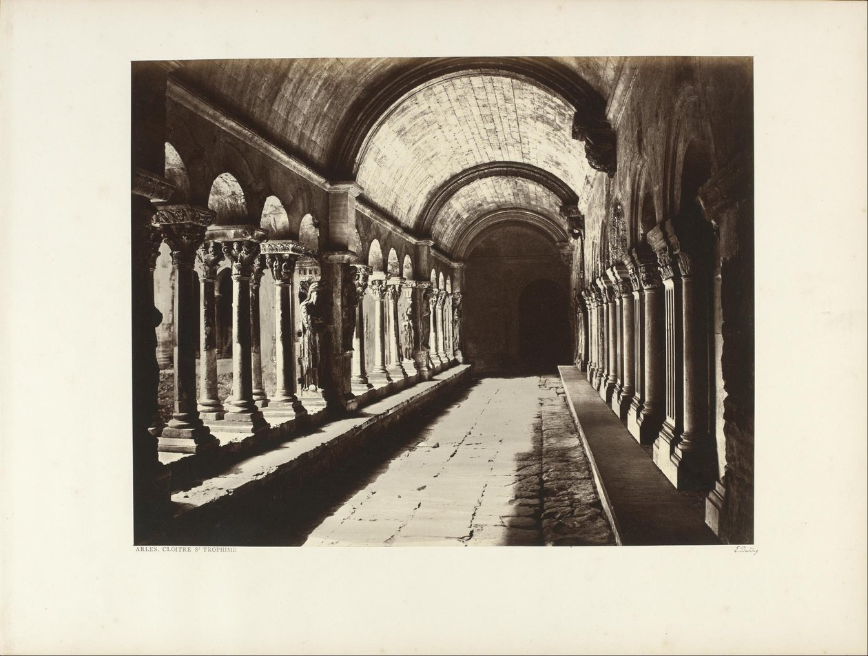 O Claustro Saint Trophime, Arles de Edouard Denis Baldus