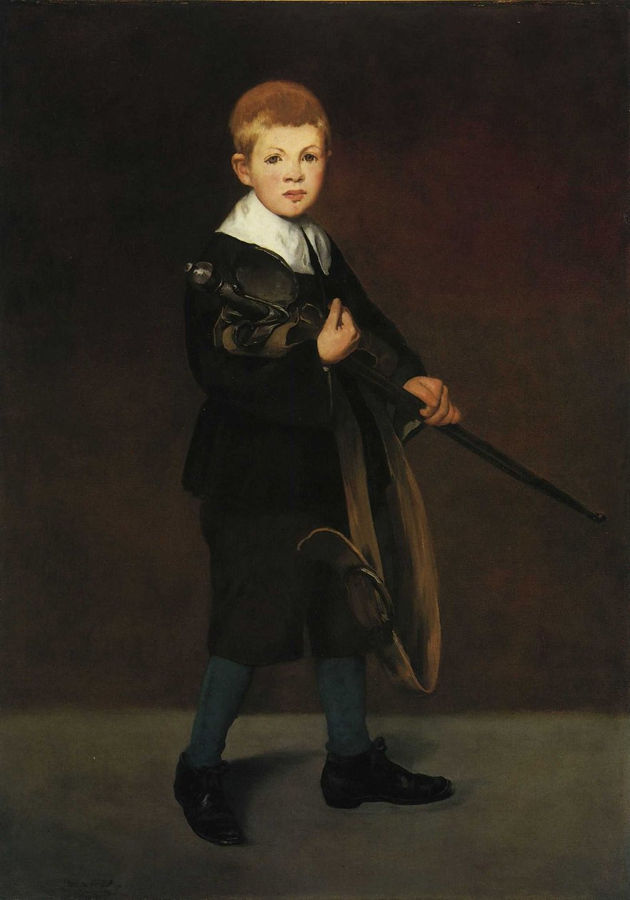 Menino, com, um, espada de Édouard Manet