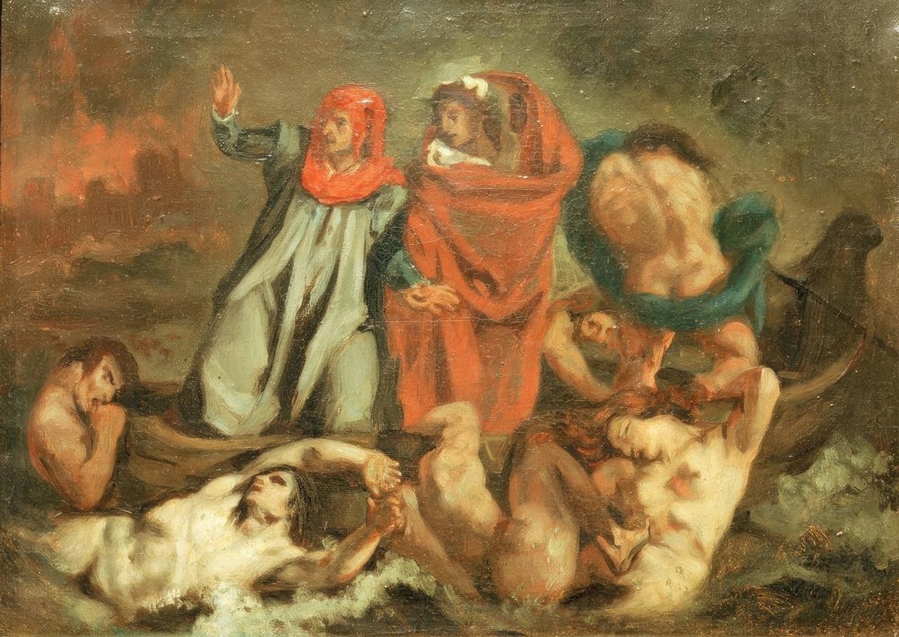 Dante e Vergil na casca de Édouard Manet