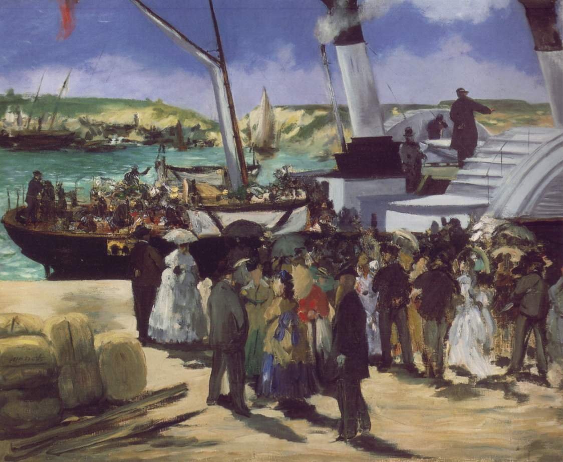Partida do Barco Folkstone de Édouard Manet