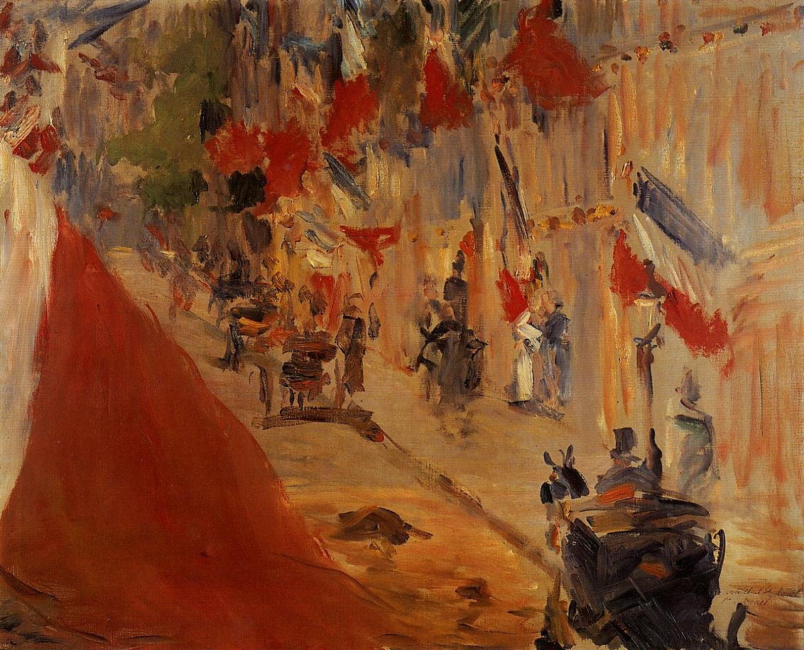 A Rue Mosnier com bandeiras de Édouard Manet