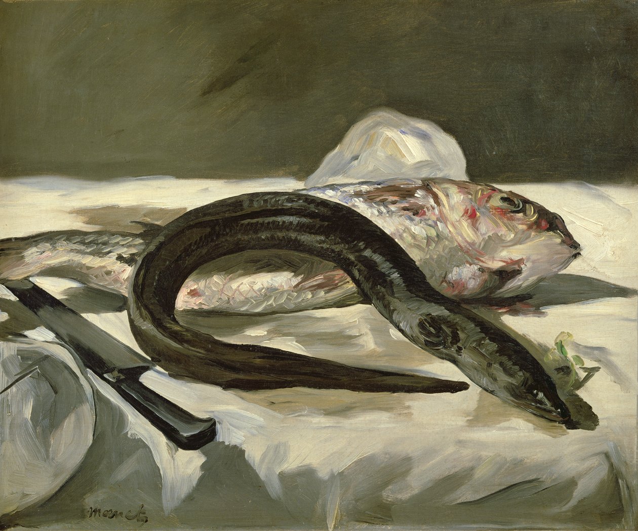 Enguia e salmonete, 1864 de Édouard Manet