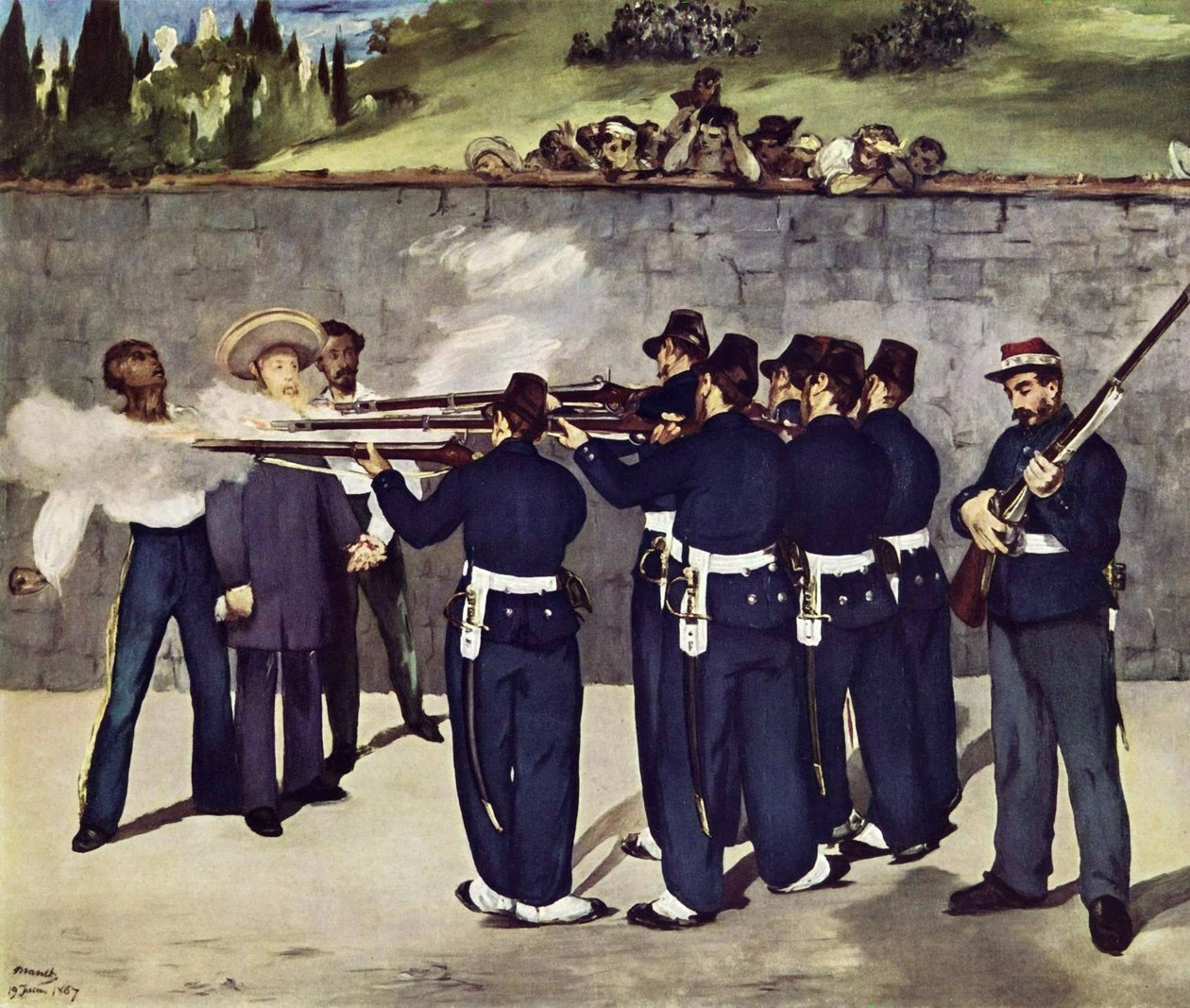 Tiro do Imperador Maximiliano do México de Édouard Manet