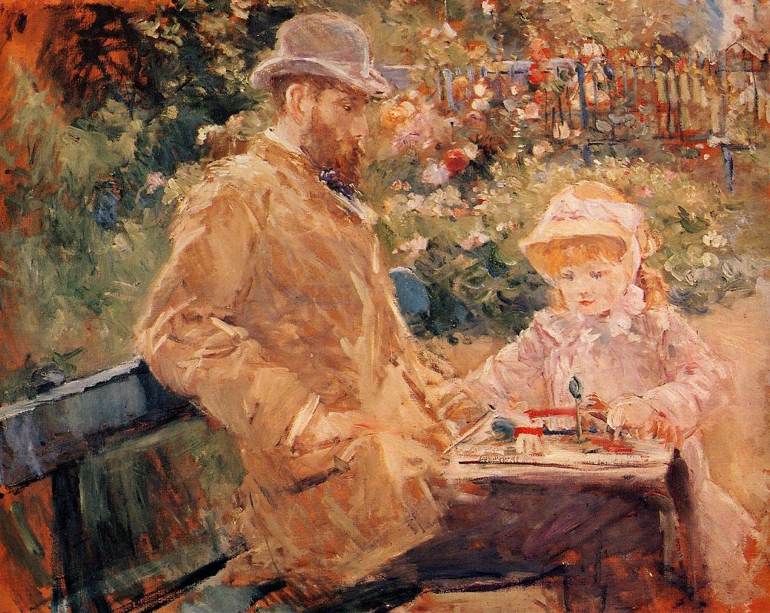 Eugène Manet e sua filha em Bougival de Édouard Manet