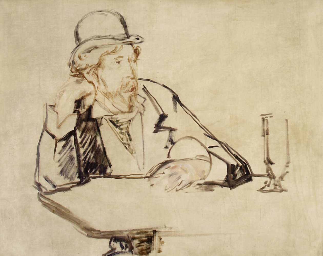 George Moore em um Café de Édouard Manet