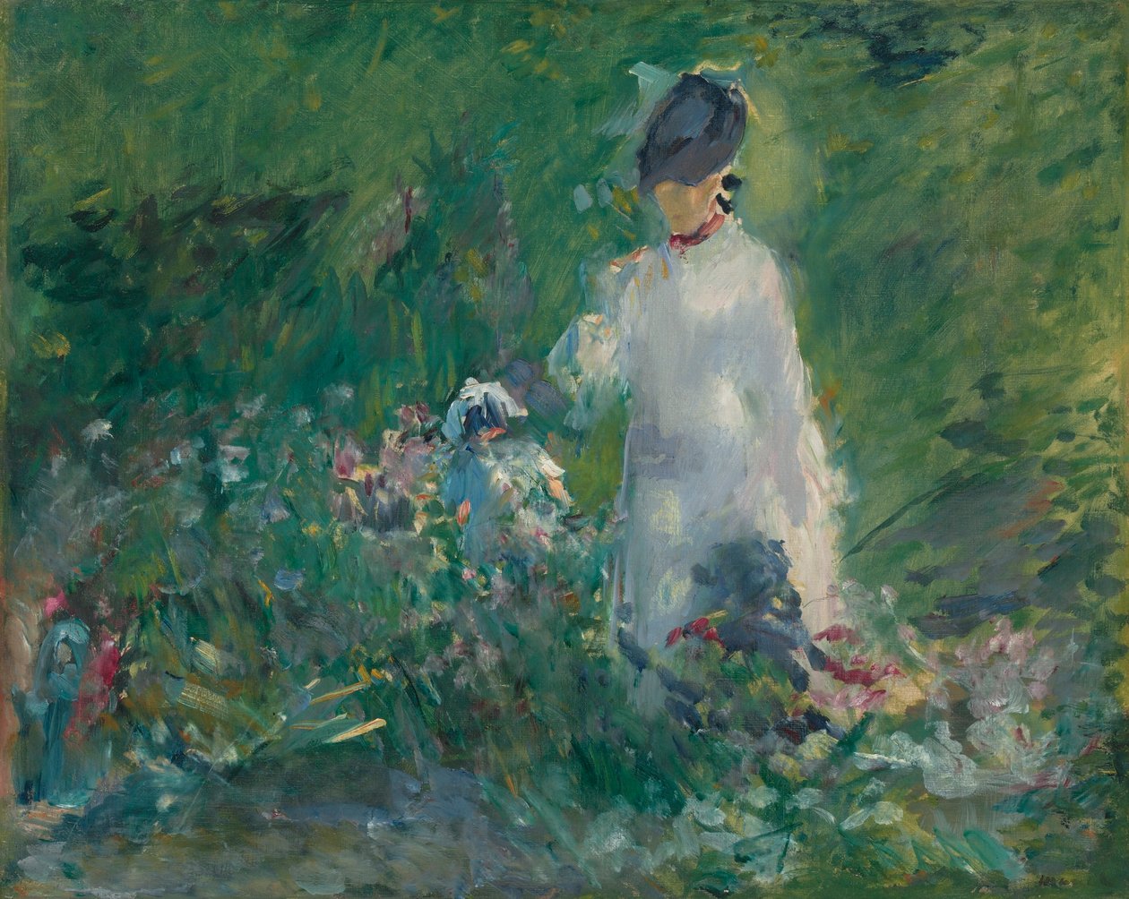 Mulher jovem, em, a, flores de Édouard Manet