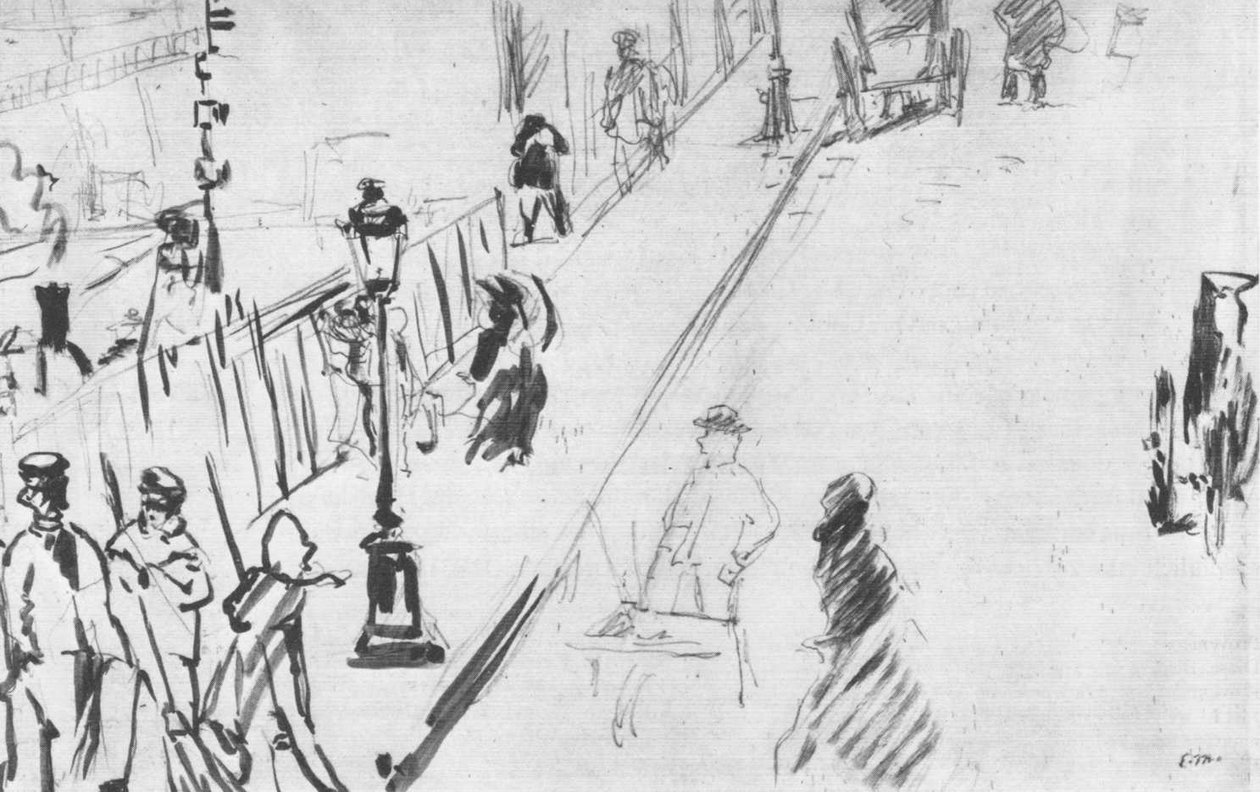 Rue Mosnier no bico de gás de Édouard Manet