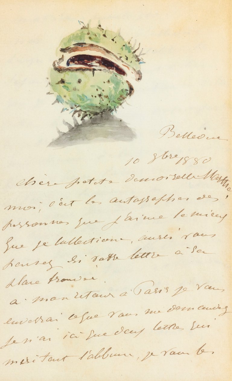 carta de Édouard Manet
