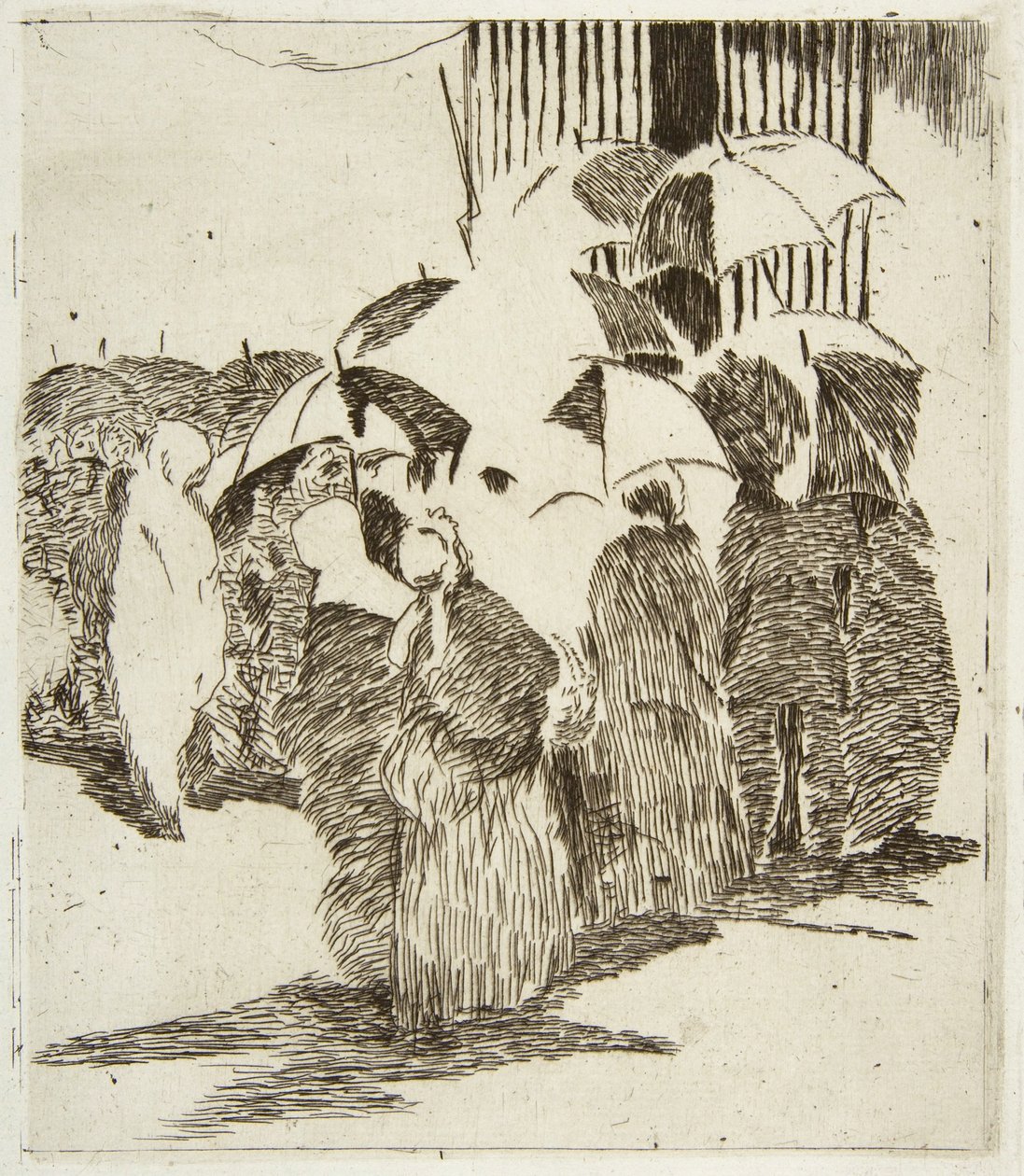 Linha em frente ao açougue de Édouard Manet