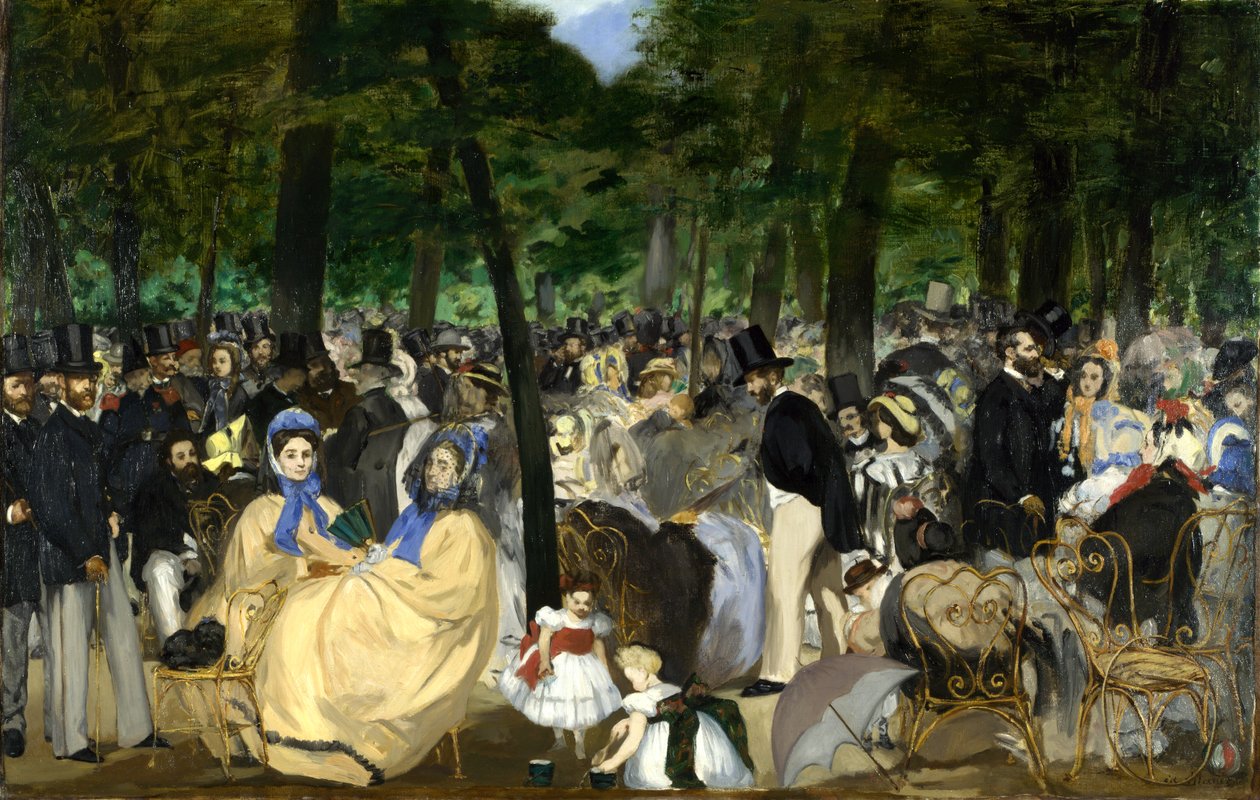 Música nas Tulherias de Édouard Manet