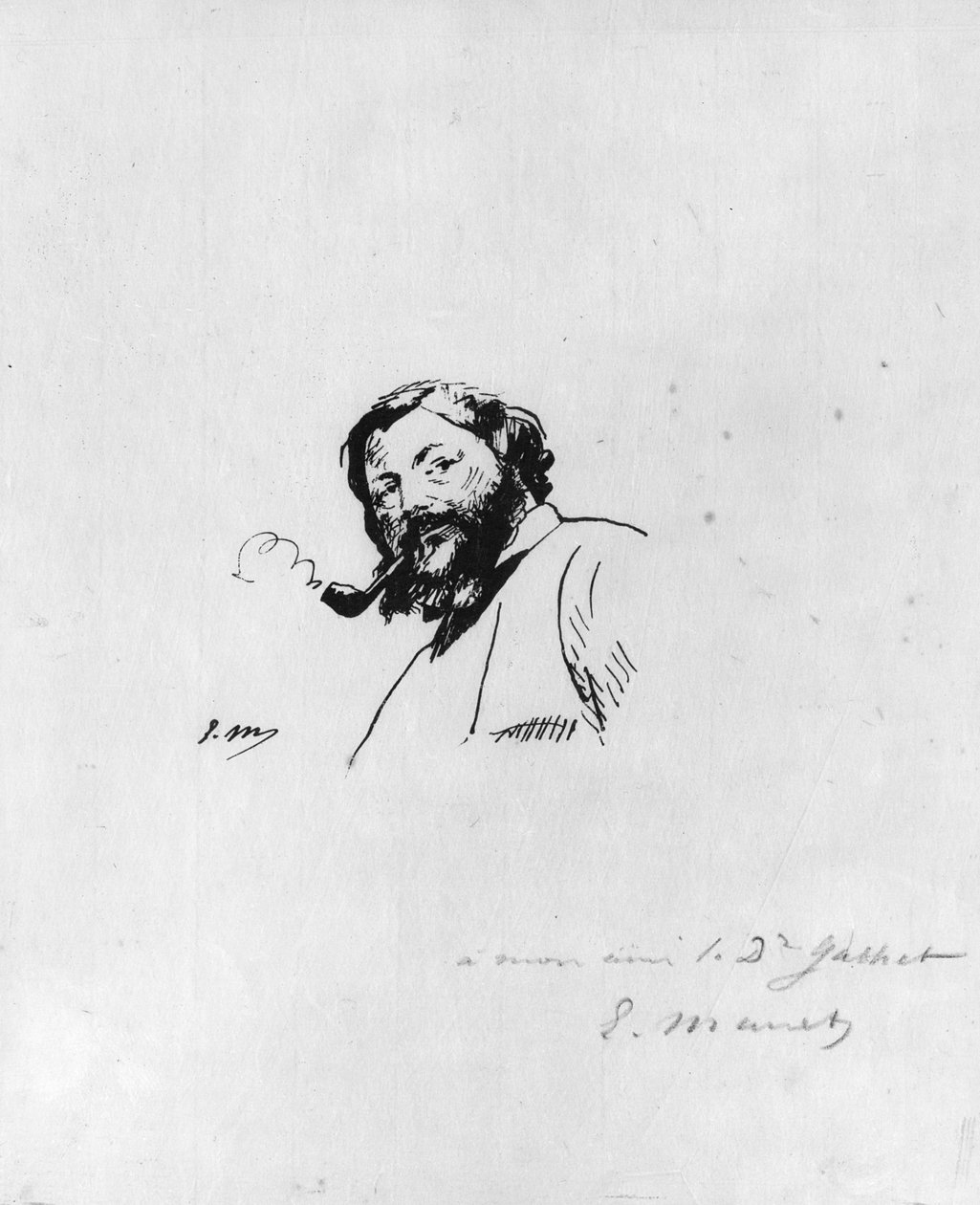 Retrato de Gustave Courbet de Édouard Manet