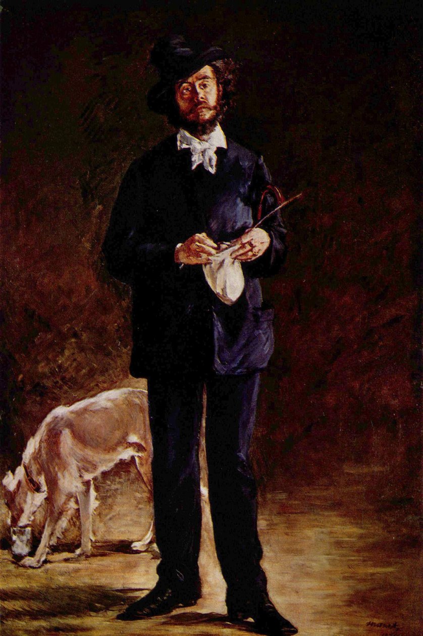 Retrato de Gilbert Marcelino Desboutin de Édouard Manet