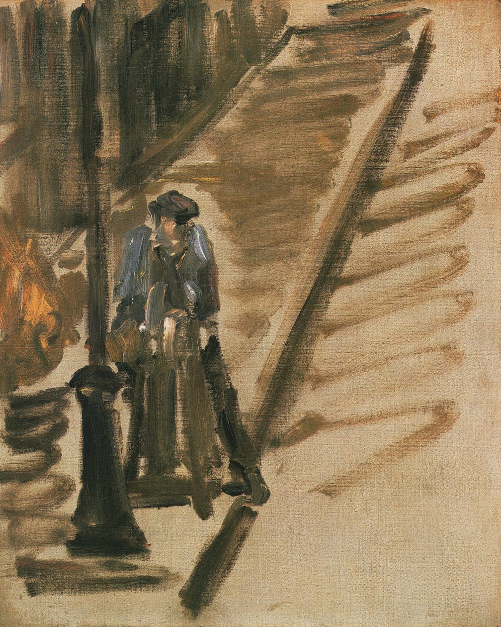 Rue Mosnier com afiador de facas de Édouard Manet