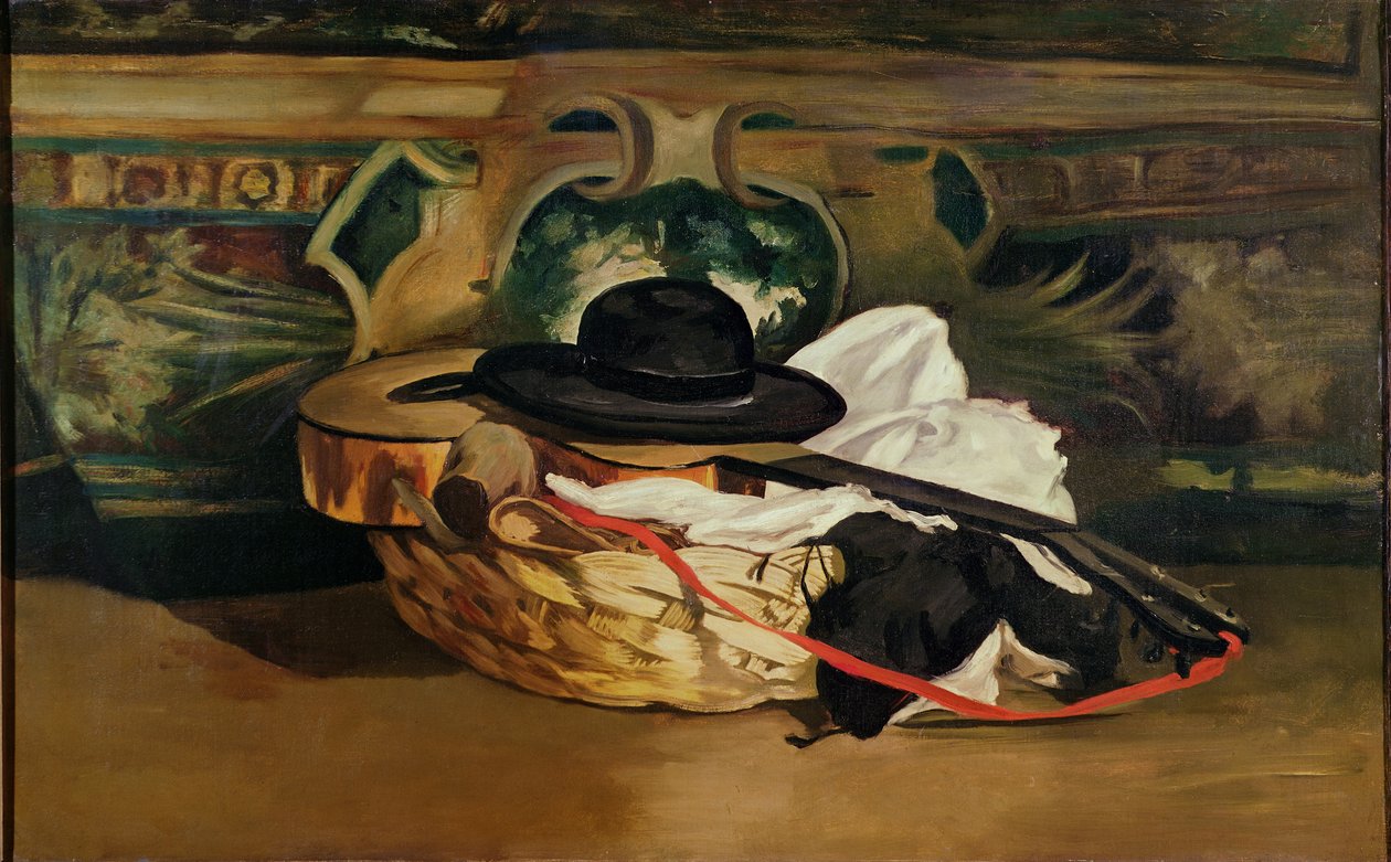 Ainda vida: Guitarra e Sombrero, 1862 de Édouard Manet