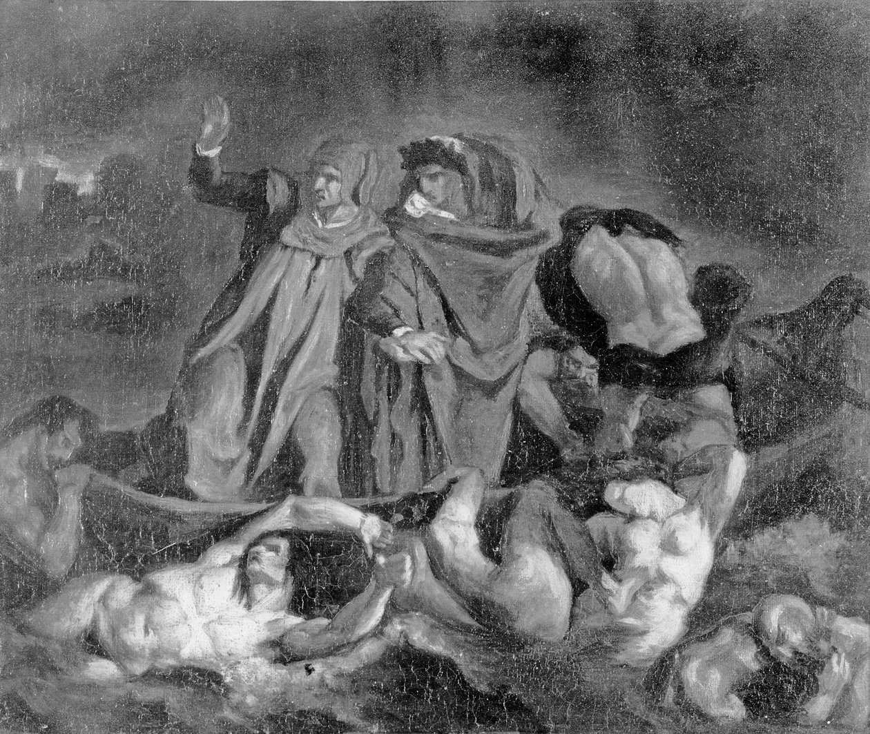 A Barca de Dante (depois de Delacroix) de Édouard Manet